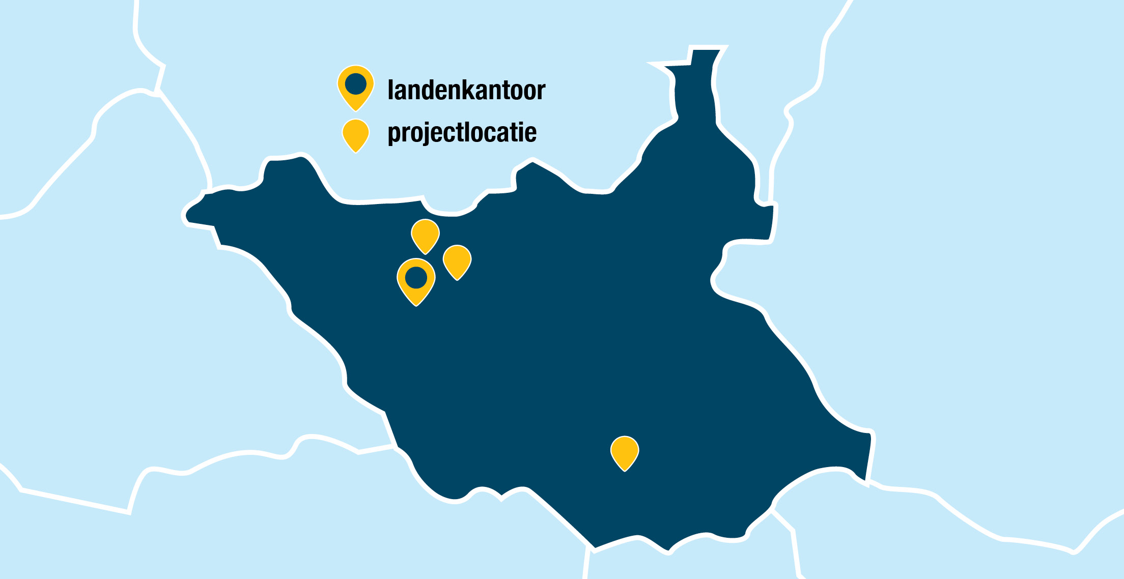 Zuid-Soedan South Sudan project locations waar we werken Zuid-Soedan South Sudan project locations waar we werken