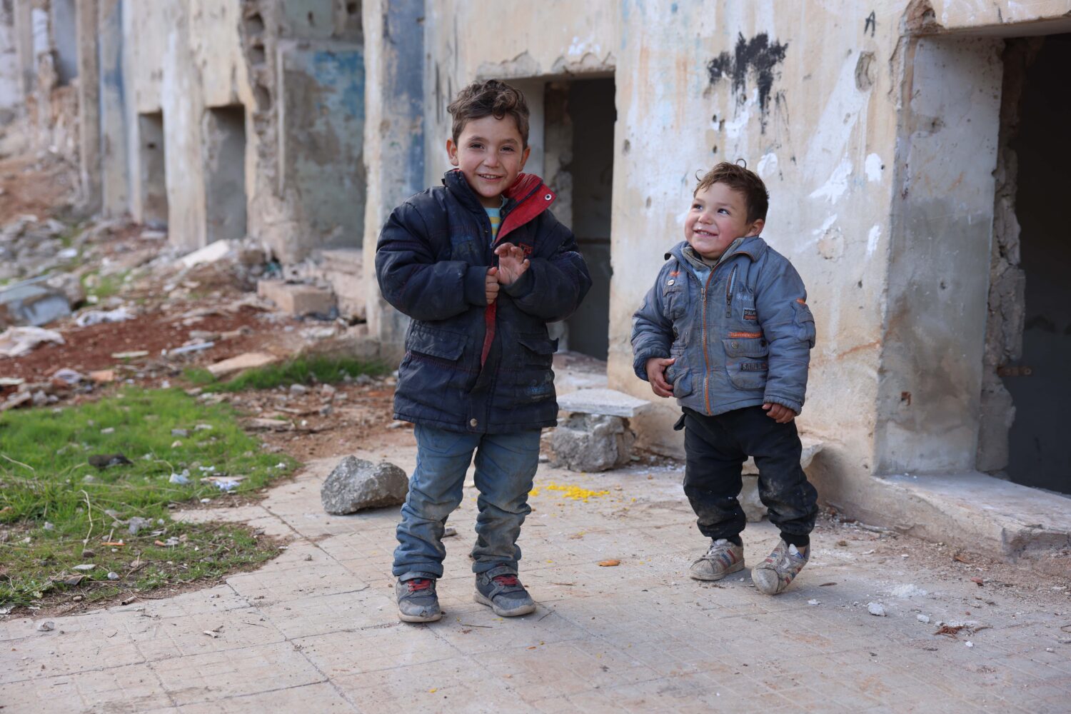 Twee kinderen in project hulp Dorcas Syrië