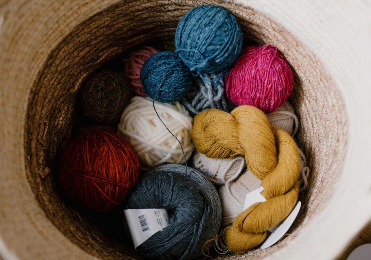 Bolletjes wol van een ontwerpster